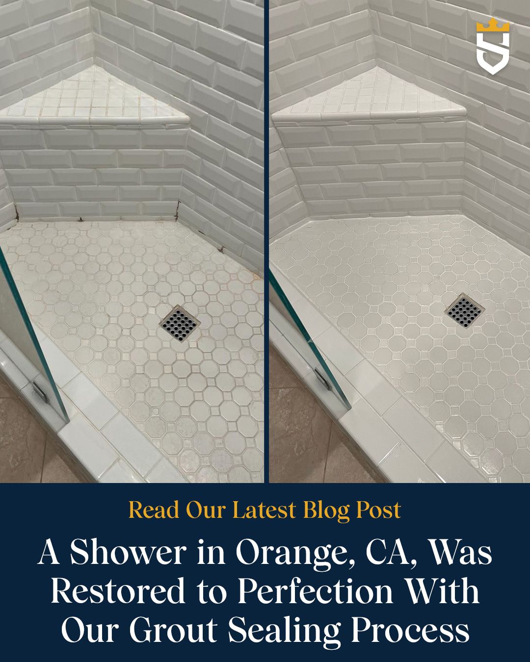 A Shower in Orange, CA, Was Restored to Perfection With Our Grout Sealing Process